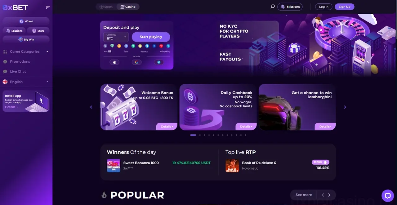 0xbet Casino Casino